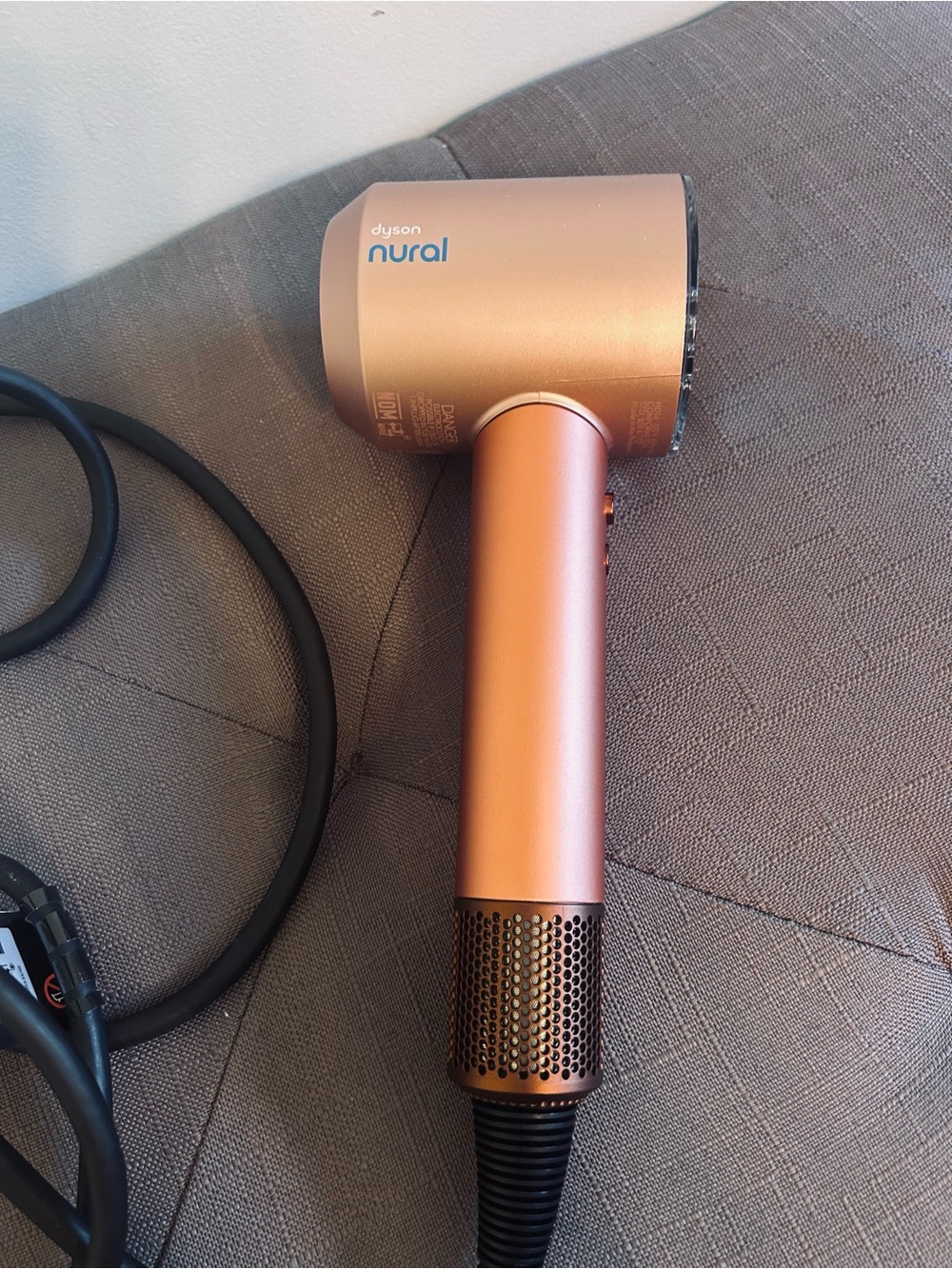 NIB Dyson Supersonic Nural Amber Silk Hair Dryer with Multiple Attachments!